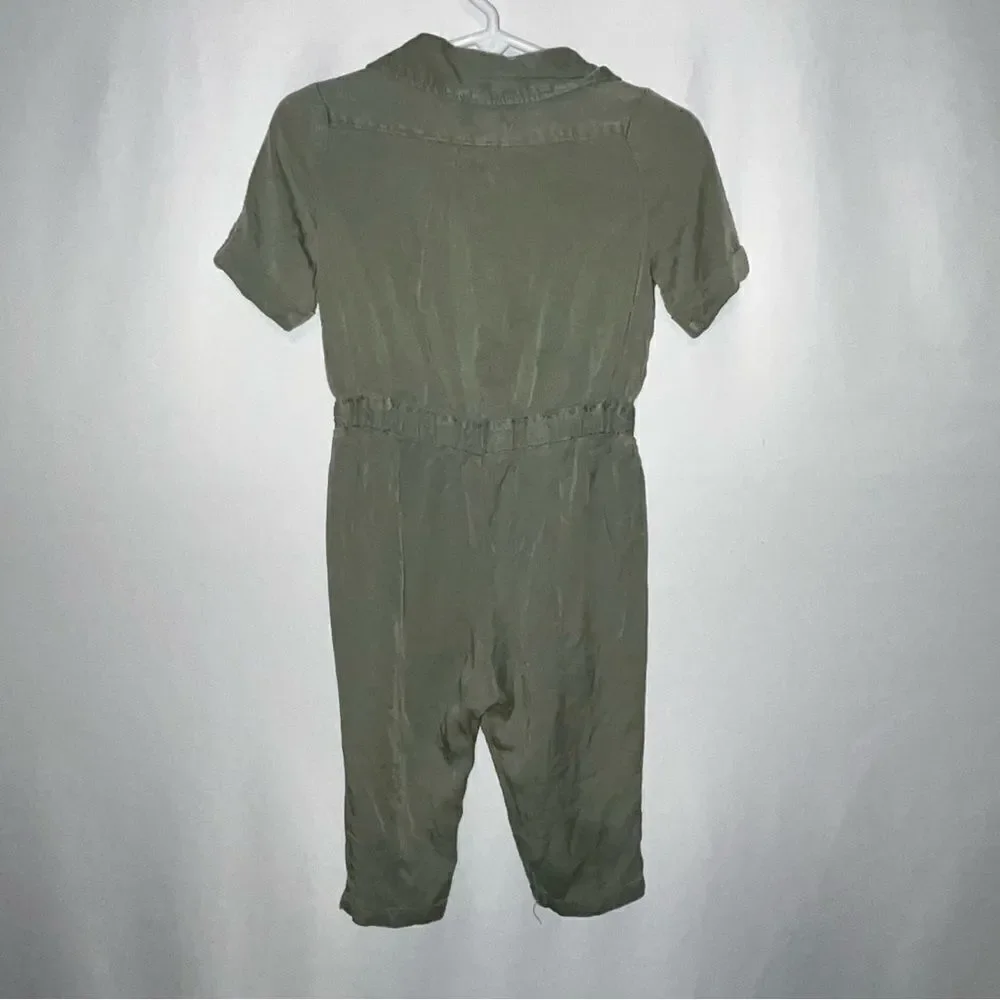 Old Navy Olive Green Embroidered Jumpsuit